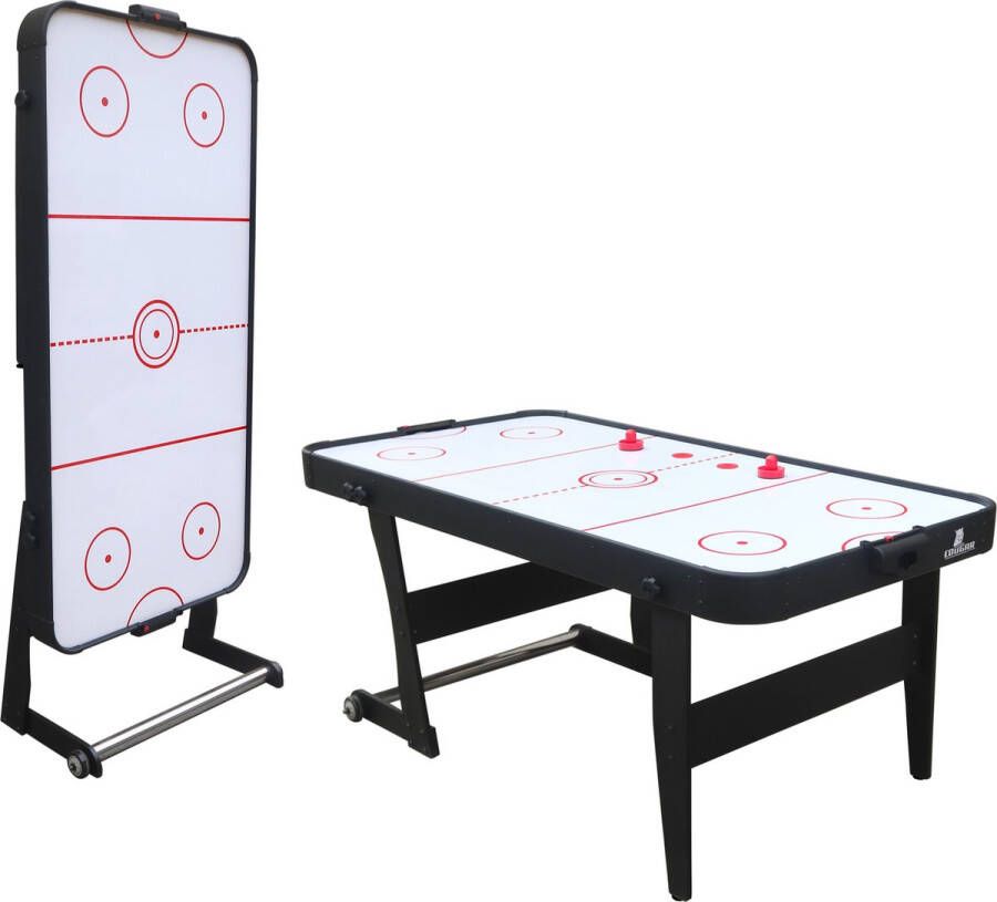 Cougar Icing XL Airhockeytafel 6ft opklapbaar Airhockey tafel incl accessoires (pucks & pushers)