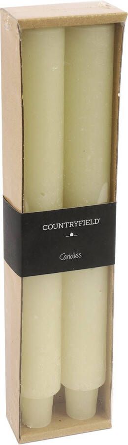 Countryfield 2 stuks Non-Branded Kaarsen Vela 25 cm Wax Crème