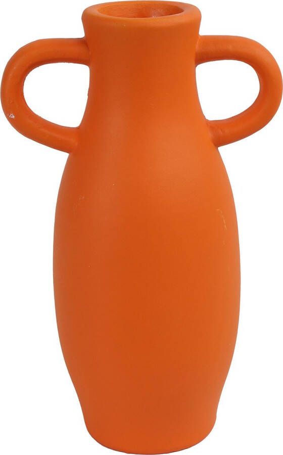 Countryfield Amphora vaas oranje terracotta D12 x H20 cm smalle opening Vazen