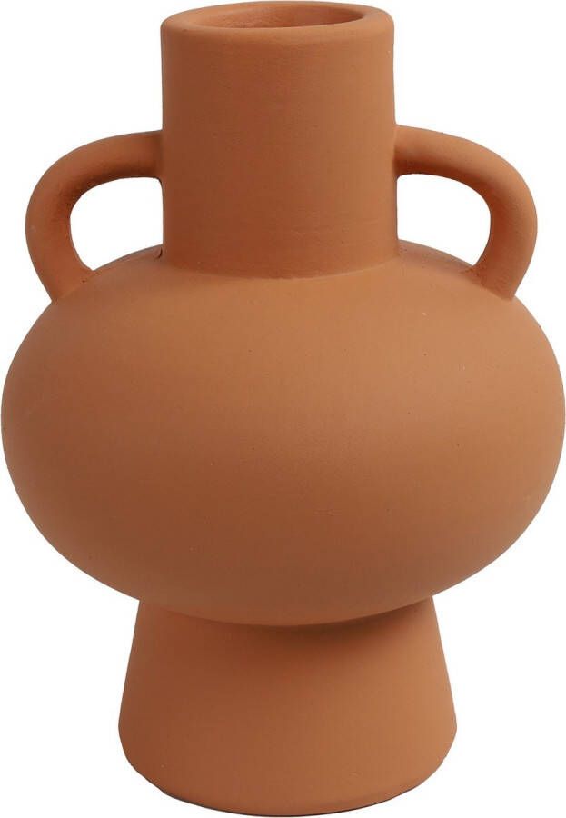 Countryfield Amphora kruik vaas terracotta D13 x H18 cm smalle opening