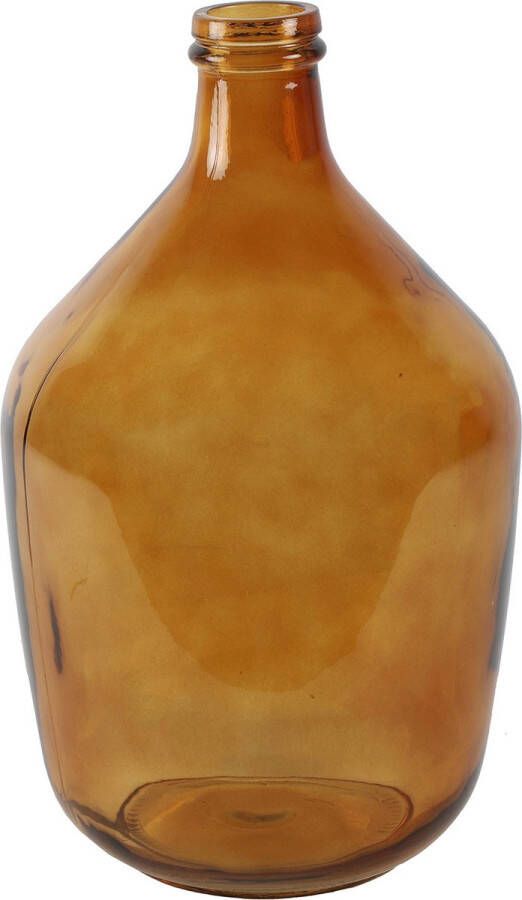 Countryfield bloemen en deco takken Vaas amber goud geel transparant glas XL-size fles D23 x H38 cm