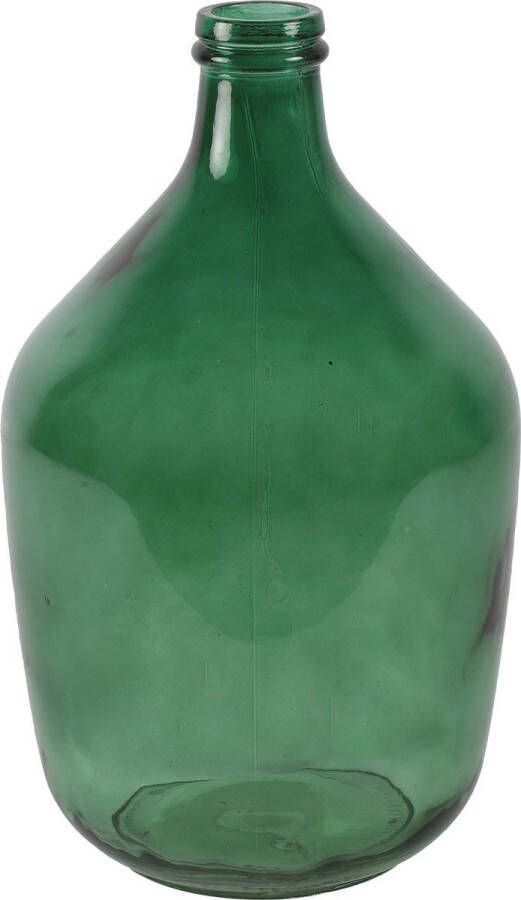 Countryfield bloemen en deco takken Vaas groen transparant glas XL-size fles D23 x H38 cm