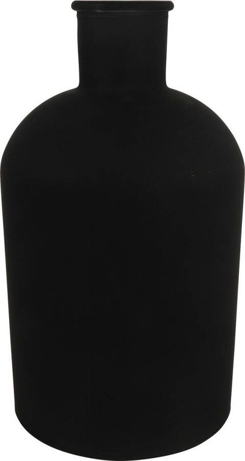 Countryfield bloemen takken Vaas mat zwart glas Apotheker fles vorm D17 x H31 cm