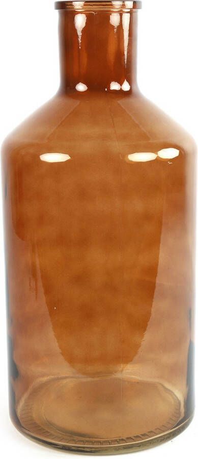 Countryfield Bloemenvaas bruin doorzichtig glas XXL fles D24 x H51 cm