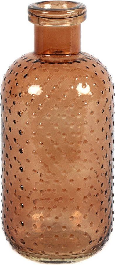 Countryfield Bloemenvaas Cactus Dots lichtbruin transparant glas D11 x H24 cm Vazen