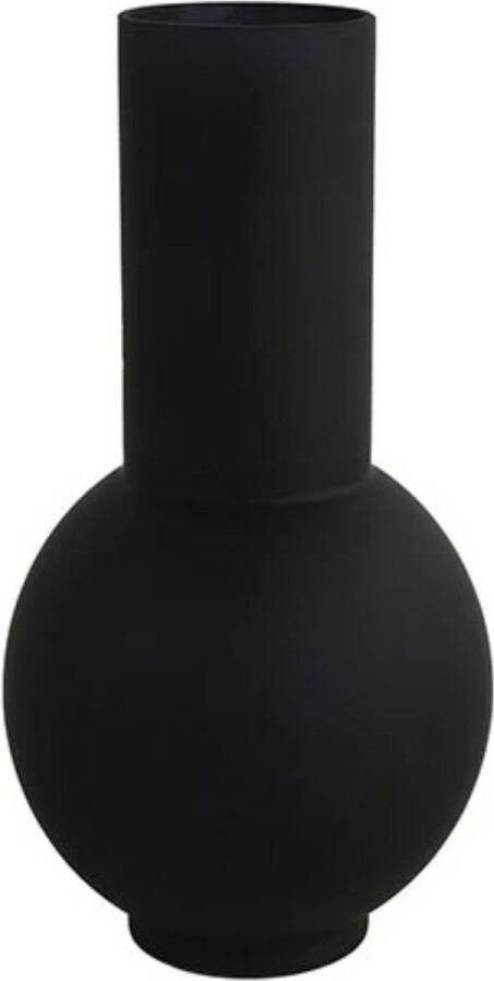 Countryfield Bloemenvaas Catlin mat zwart glas D20 x H36 cm Vazen