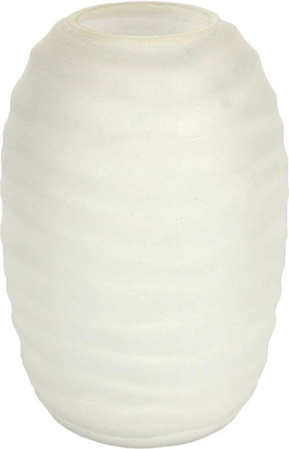 Countryfield Bloemenvaas Evita ivoor wit mat glas D15 x H22 cm Vazen