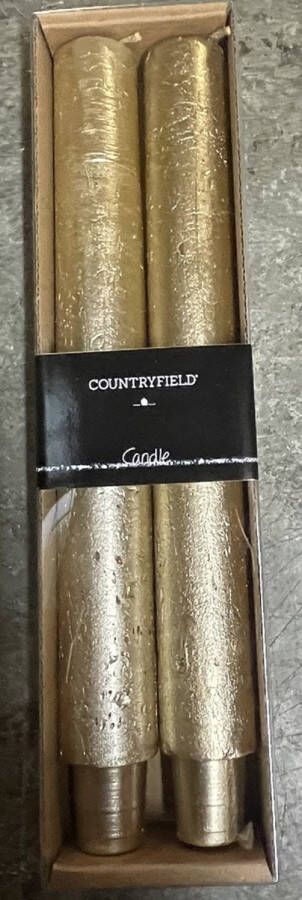 Countryfield Decostar Set van 2 kaarsen 25 cm goud kaarsen kaars kerst XL kaarsen