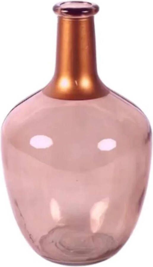 Countryfield Fles Babet 30 cm roze decoratieve flessen vaas vazen glas