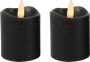 Countryfield LED kaarsen stompkaarsenen 2x st zwart D5 x H7 2 cm timer warm wit - Thumbnail 1