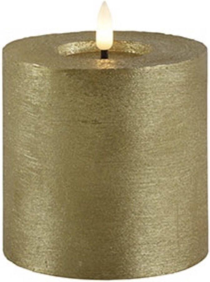 Countryfield Led Stompkaars rustiek 10x10cm met timer goud 2xAA niet bijgeleverd
