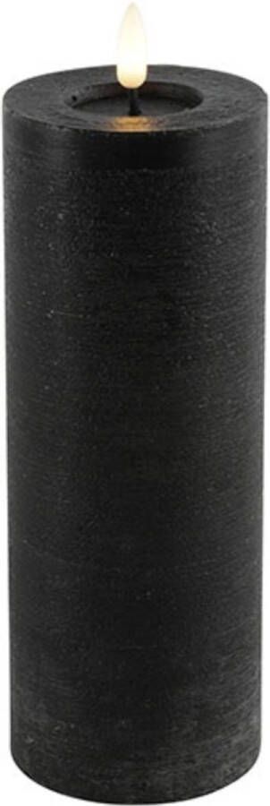 Countryfield Lyon LED kaars stompkaars zwart D7 5 x H20 cm timer LED kaarsen