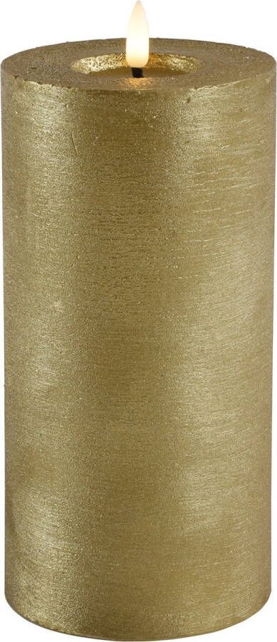 Decostar Countryfield Stompkaars rustiek LED rond Lyon L goud- hoogte 20 x 10 cm