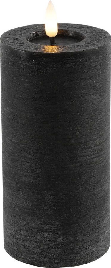Countryfield Lyon LED kaars stompkaars zwart D7 5 x H15 cm timer LED kaarsen
