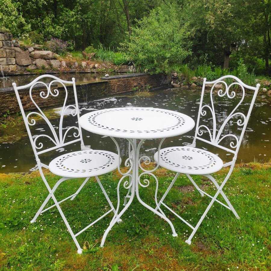 Countryfield Non-branded Tuinset Alex 59 X 86 Cm Staal Wit 3-delig