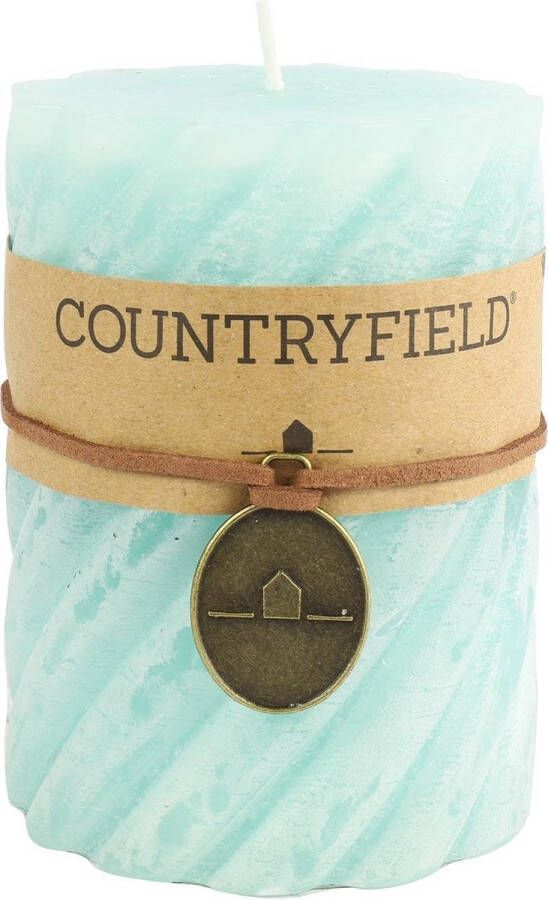 Countryfield Stompkaars met ribbel Turquoise Ø7 cm | Hoogte 15 cm
