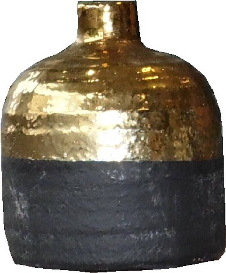 Countryfield Terri vaas fles zwart -goud