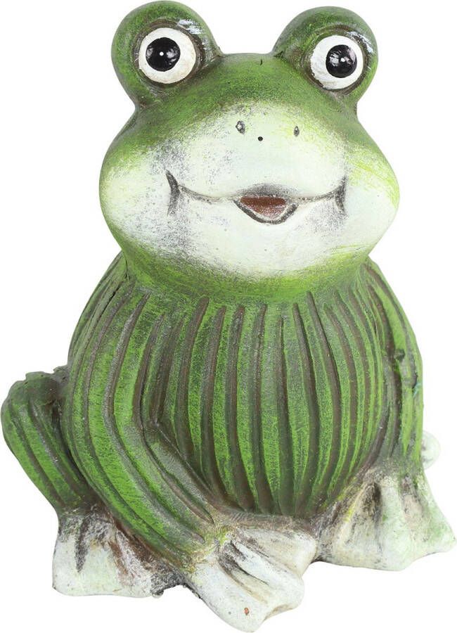 Countryfield Tuinbeeld decoratie kikker Ultra Frog kunststeen H10 cm groen