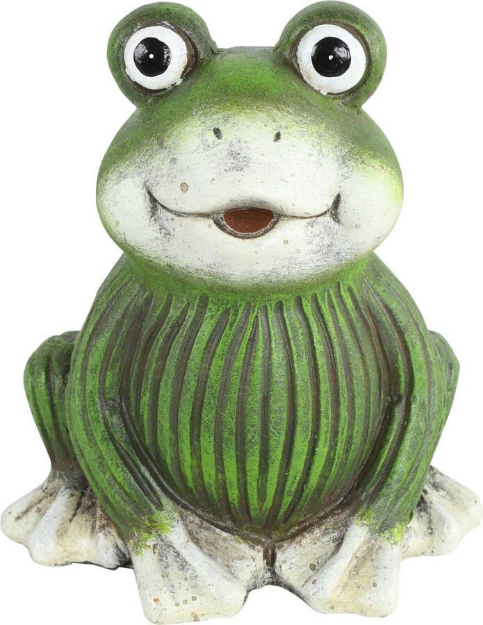 Countryfield Tuinbeeld decoratie kikker Ultra Frog kunststeen H12 cm groen