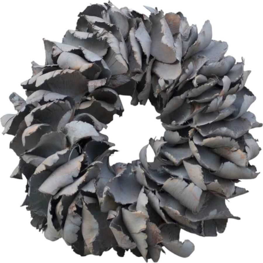 Couronne Krans 'Palm Petal' (Ø40cm) Dark Grey Wash