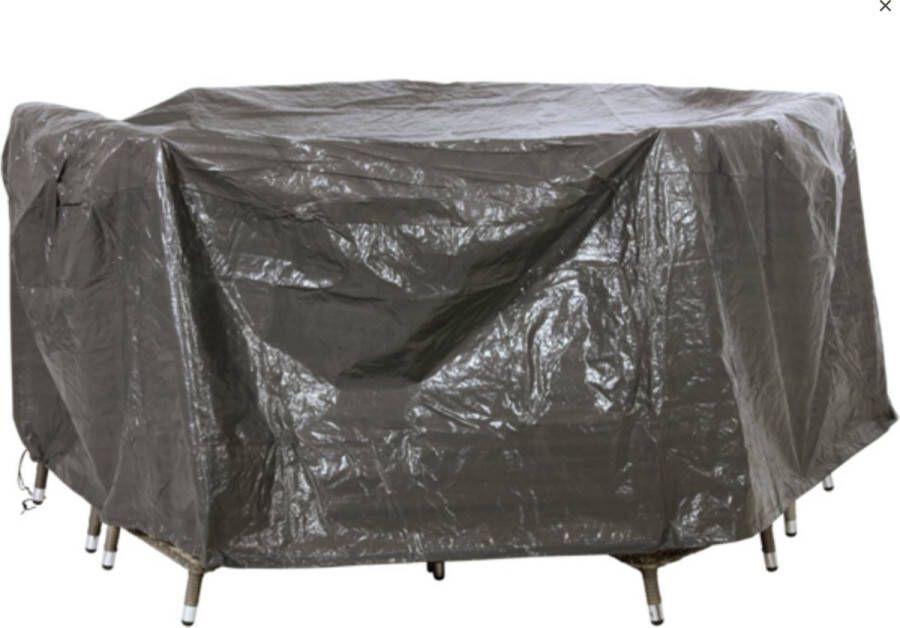 COVER UP HOC Basic Beschermhoes Ronde Tuinset 250x80 cm (diameter x hoogte)-Ronde tuinsethoes Grijs