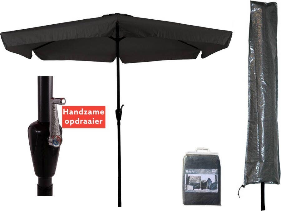 COVER UP HOC Parasol Gemini 300 cm Zwart + Basic CUHOC Parasolhoes
