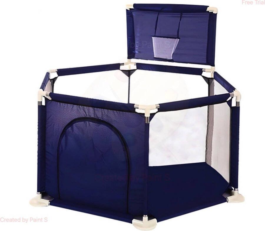 Covie Ballenbak Opvouwbaar Babybox Babygym Ballenbak baby kinderspeeltuin Blauw Speelbox Klein