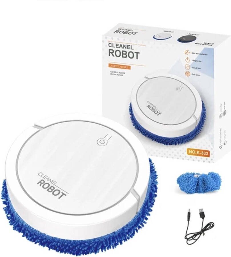 Covie Dweilmachine Robot Oplaadbaar Huishoudelijke Apparaten Wit USB laadkabel