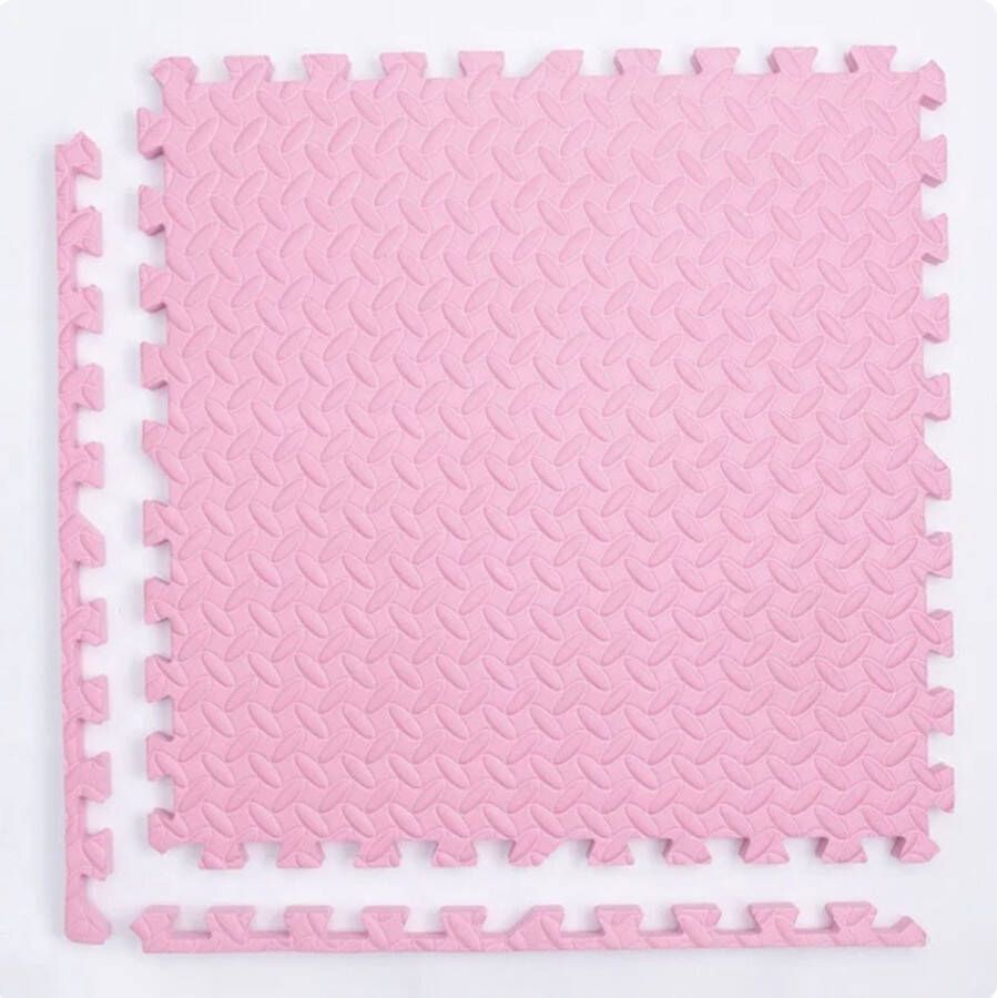 Covie Puzzel mat 30x30cm 16 stuks Tegels voor kinderen Speelmat Speelkleed Kinderplezier Leerzaam Roze