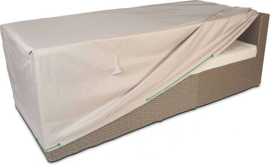 Cov'up by Distrigard Cov'Up Loungebankhoes hoes voor loungebank 3 persoons 205 x 75 x 60 (lxbxh) water en UV bestendig met 2 ventilatie openingen bevestigingskoord