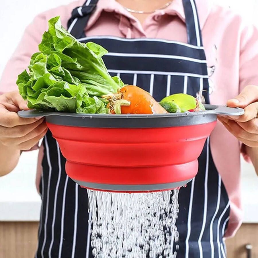 Cozella Opvouwbare Siliconen Keuken Zeef Efficiënt Zeven voor Culinaire Perfectie!