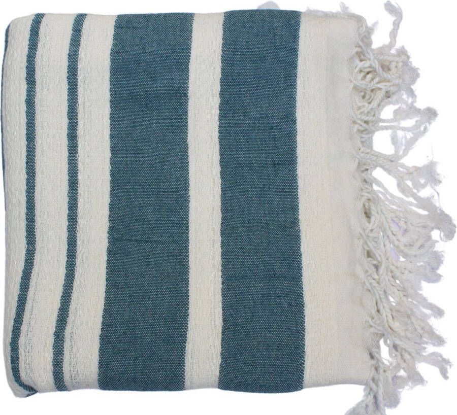 Cozi Studio Santorini Breeze Turkse Baddoek 90 x 190 cm 100% Bamboe Hamamdoek & Saunadoek Peshtemal Strandlaken 100% Bamboo Bath Towel Petrol