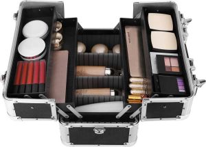 Cozy living Beautycase Make-up Koffer Make-up box Aluminium Multicase Met schouderband 36 5 x 21 x 25 7 cm