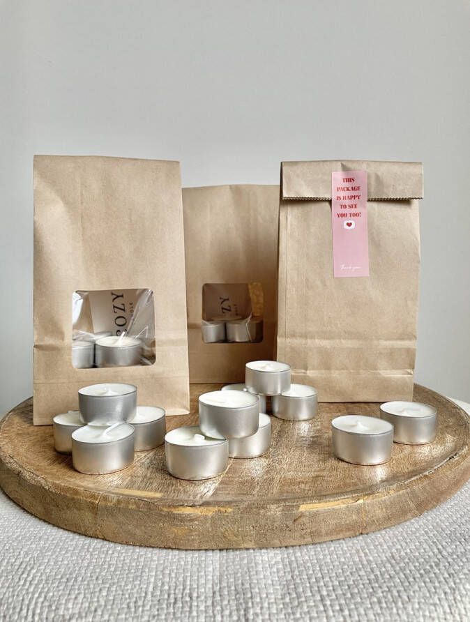 CozyCandle Cozy Candle Cozy Theelichtjes 24 stuks Koolzaadwas ± 4 branduren