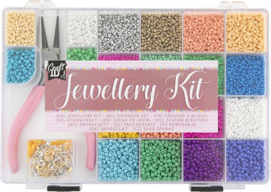 Craft ID Luxe Sieraden Maken Starterspakket Compleet Knutselpakket voor Kralen Creaties met 20 Kleuren Voor Armbandjes Kettingen en Enkelbandjes Inclusief Gereedschap en Accessoires Geschikt voor Volwassenen en Kinderen
