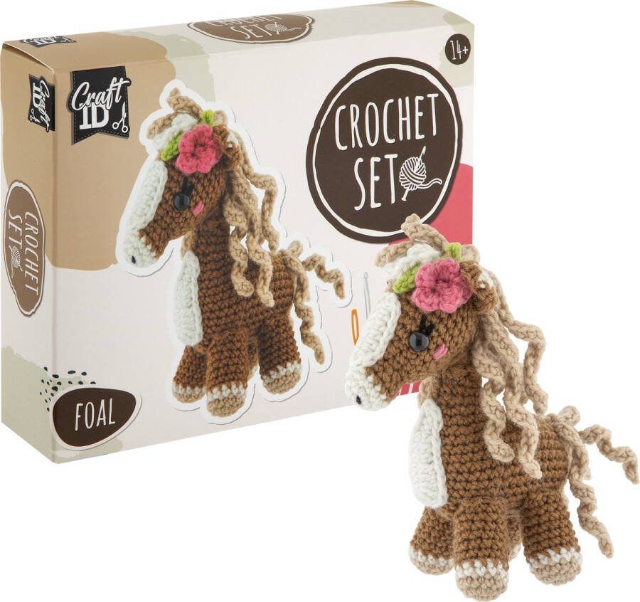 Craft ID Paard Alles-in-1 Haakset Creatief Haakpakket voor Knuffels Geschikt voor 14 jaar en ouder DIY Haakproject