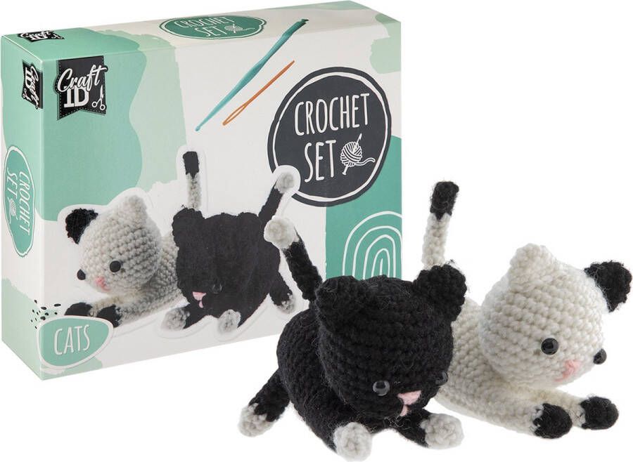 Craft ID Starters Haakpakket Katjes amigurumi haken nederlands Haakpakketten knuffels Geschikt voor 12 jaar en ouder Haakpakketten voor volwassenen