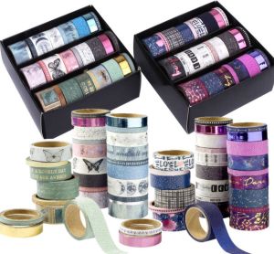 Craft Sensations 2x Washi Tape box | 24 tapes per box | Bullet journal | Decoratietape | totaal 48 verschillende designs