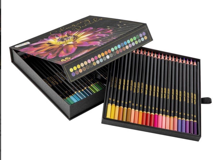Craft Sensations PROFESSIONEEL POTLOOD KRIJT SET VAN 46 KLEUREN