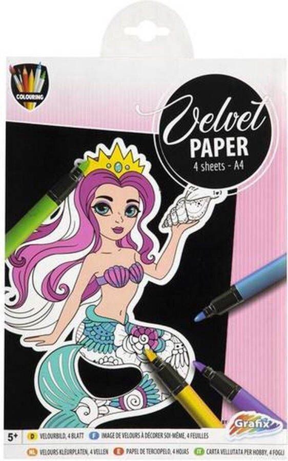 Craft Sensations Velvet paper 4x velvet kleuren kleurplaten velvet kleuren velvet