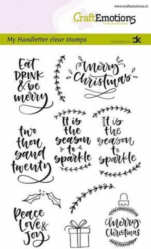 CraftEmotions Clearstamps A6 Handlettering Christmas 2 (Eng) Carla Kamphuis