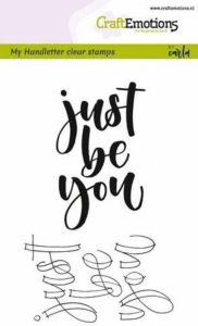 CraftEmotions clearstamps A6 handletter just be you (Eng) Carla Kamphuis