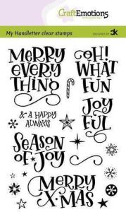 CraftEmotions Clearstamps A6 Handlettering Merry X-mas (Eng) Carla Kamphuis
