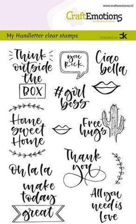 CraftEmotions Clearstamps A6 Handlettering Quotes 2 (Eng) Carla Kamphuis