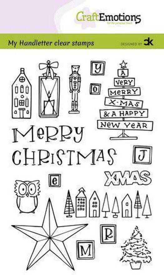CraftEmotions Clearstamps A6 Handlettering X-mas decorations 1 (Eng) Carla Kamphuis