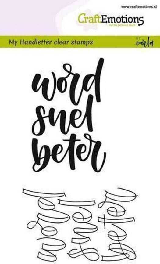 CraftEmotions Clearstamps A6 Handlettering Word snel beter