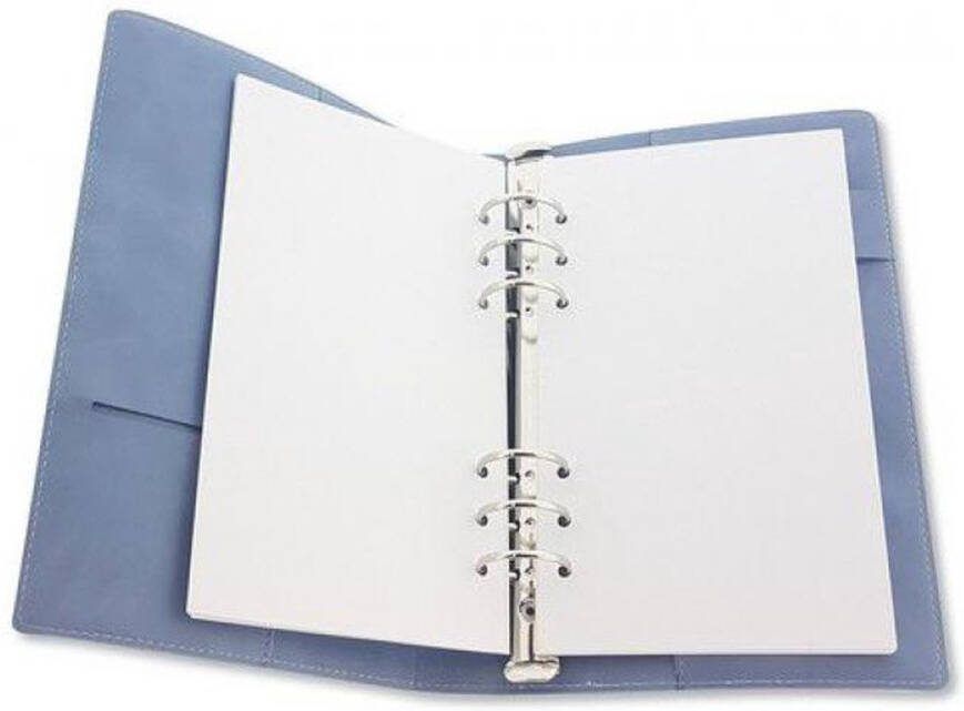 CraftEmotions Ringband Planner voor papier 120x210mm Jeans – lichtblauw PU leather Paper not included