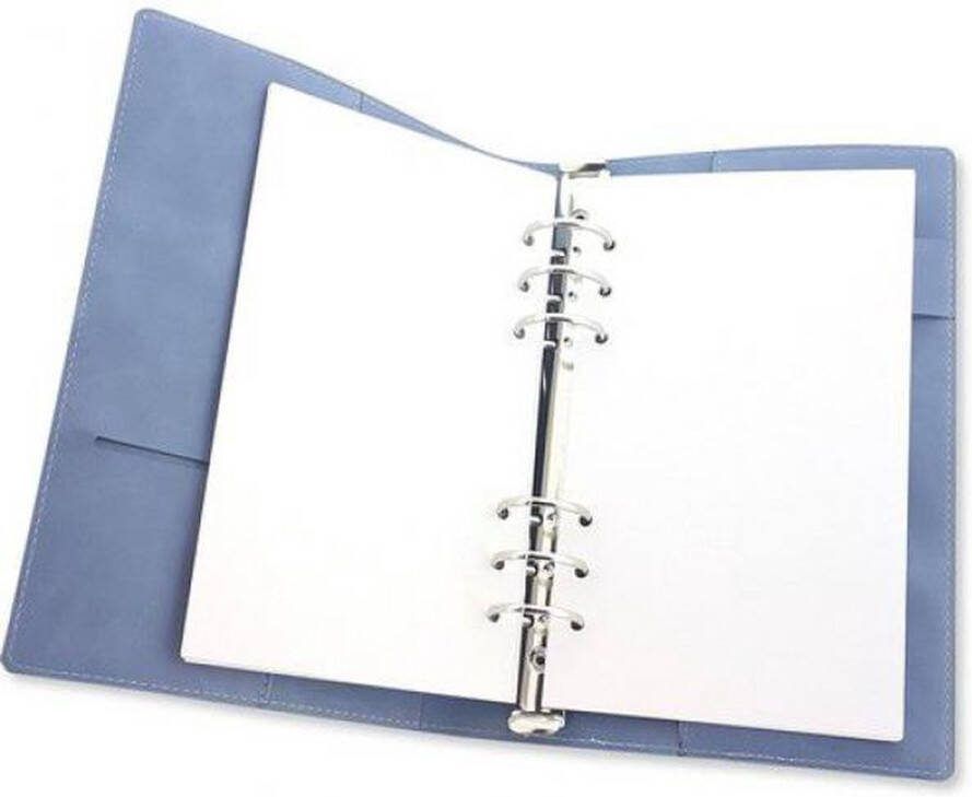 CraftEmotions Ringband Planner voor papier A5-148x210mm Jeans – lichtblauw PU leather Paper not included