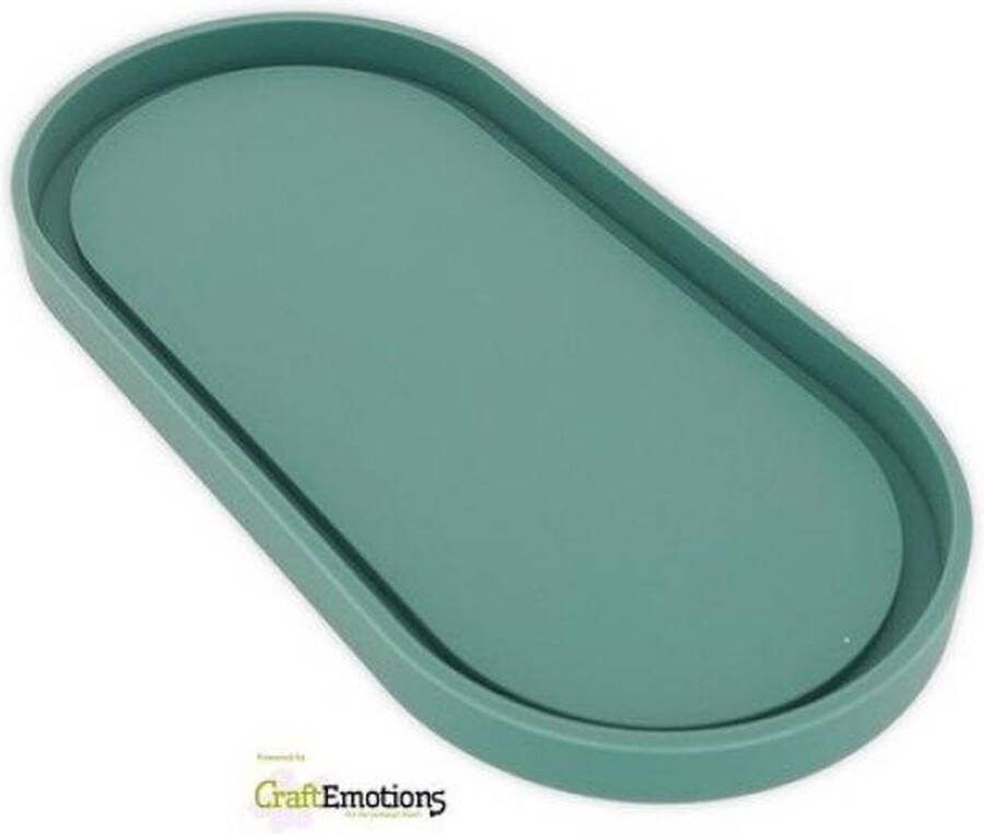 CraftEmotions Siliconen mal Onderzetter lang ovaal 24 7x12 0 cm Extra Thick (02-24)