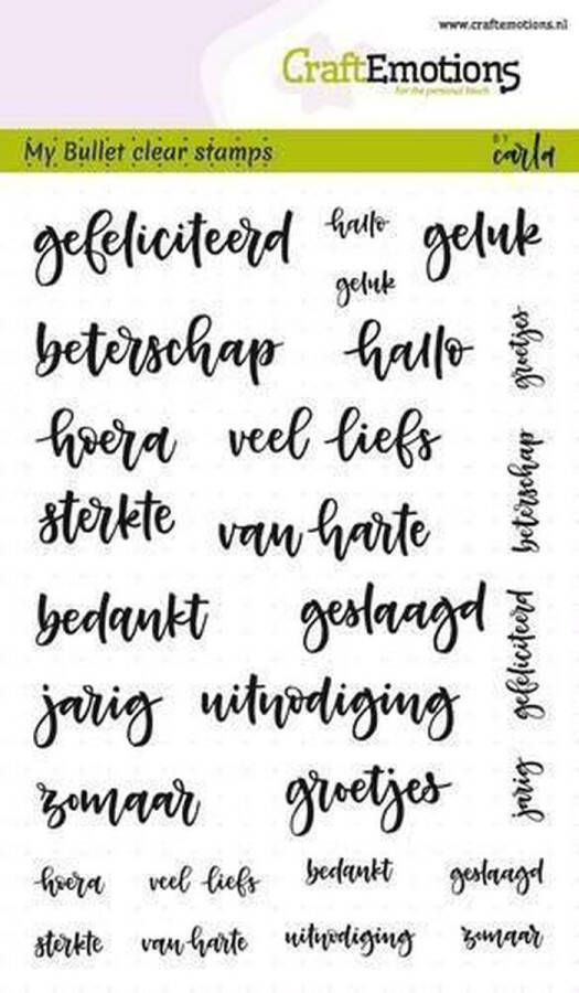 CraftEmotions stempel A6 Bullet Journal tekst 5-10 Millimeter (Nederlands)